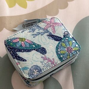Vintage Sea Turtle Pill Box Organizer Bag